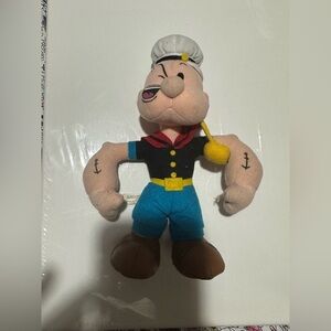 Stuffins Collectible Popeye The Sailor Man Plush 8.5 “VTG Doll Animation